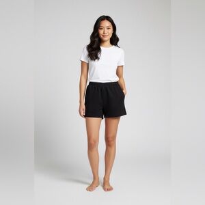 Everyday Black Shorts with Elastic Waist